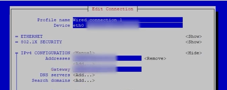 IP and Gateway