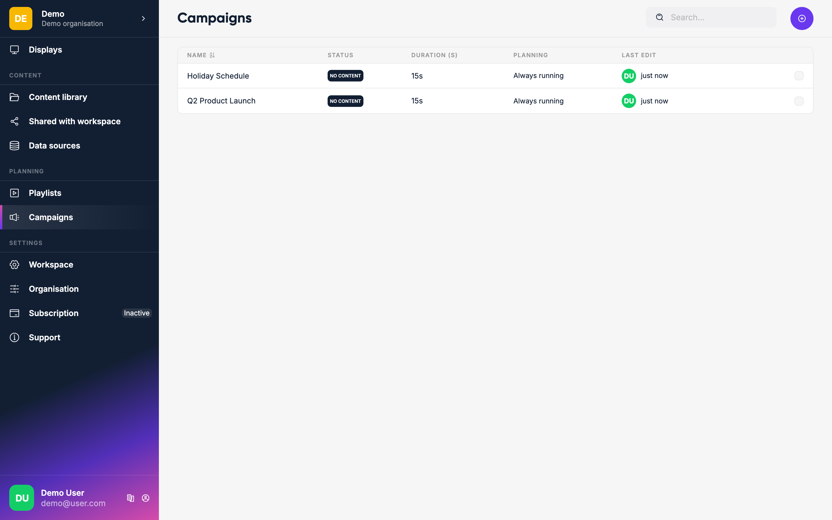 Campaigns