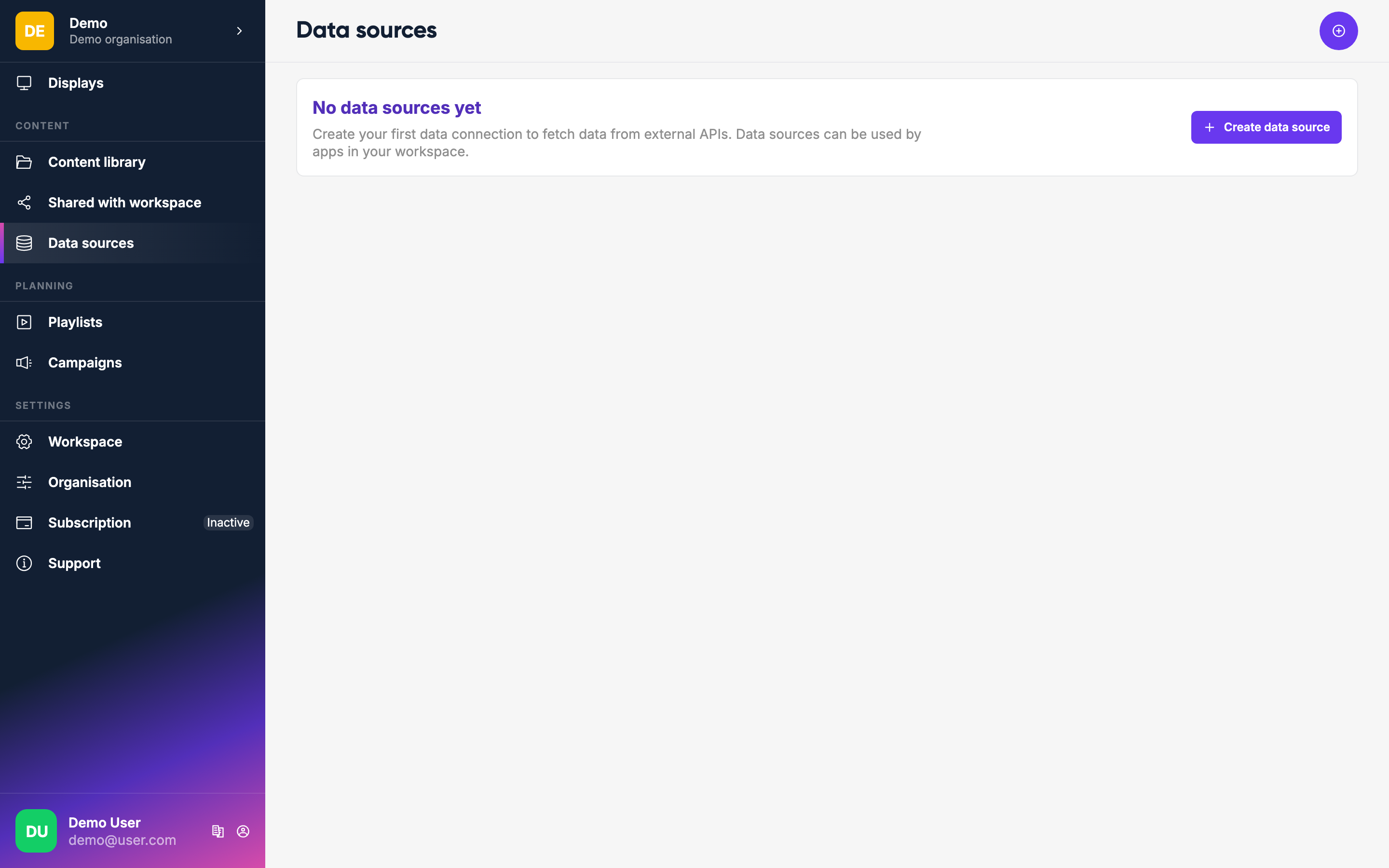 Data sources