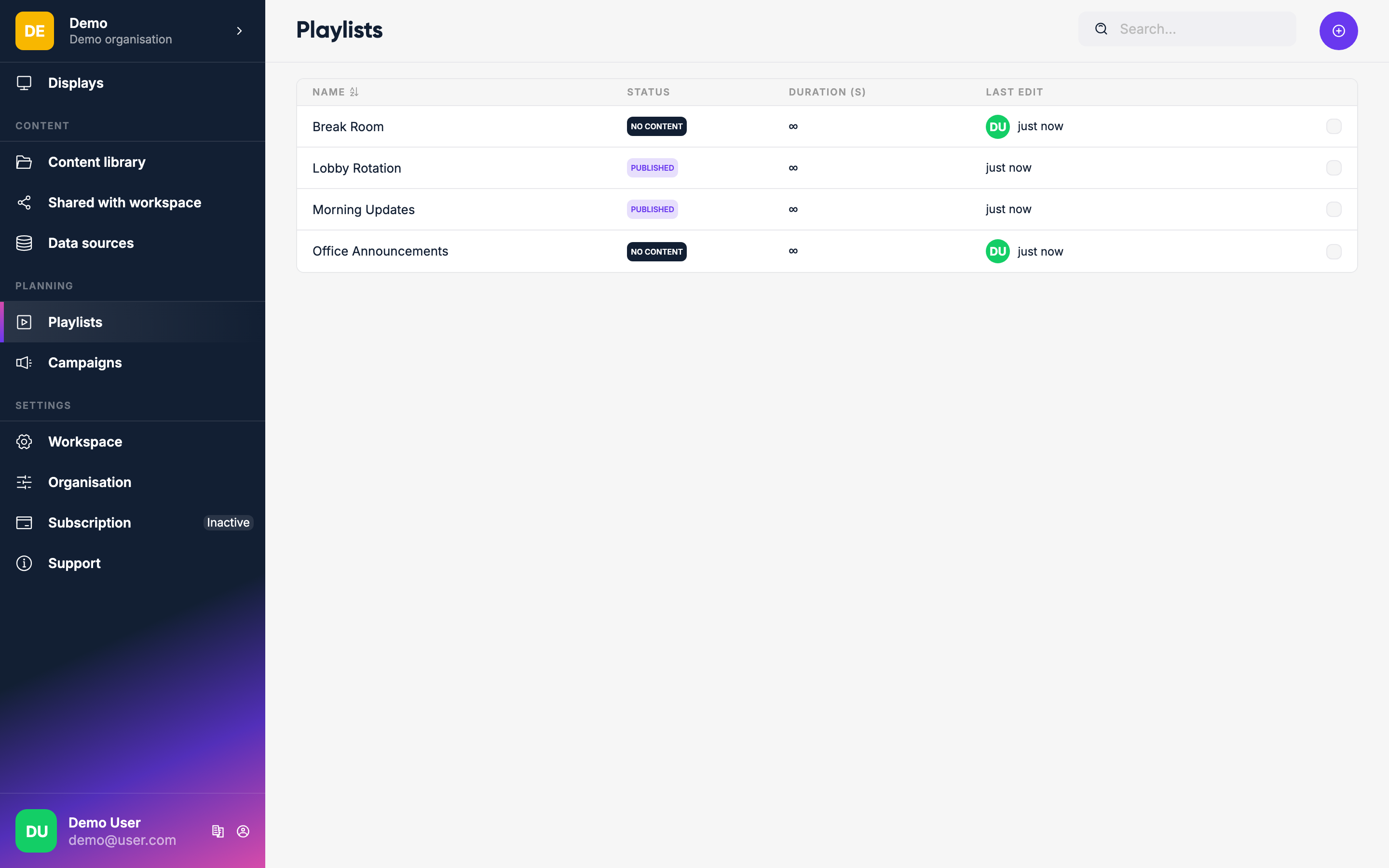 Playlists
